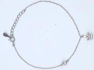 Crown Sterling Silver Bracelet